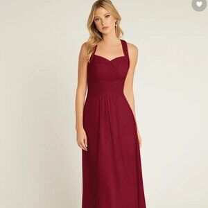 Azazie Burgundy Claudia Bridemaid's Dress